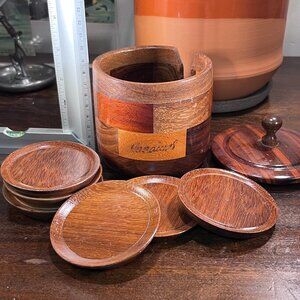 Honduras wooden coaster set